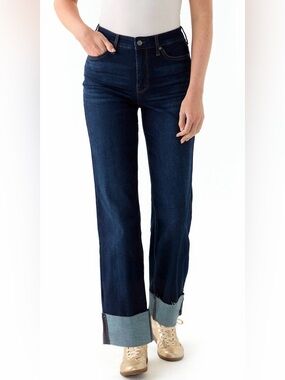 Wonderly Women’s Dark Blue Straight-Leg Jeans Size 14